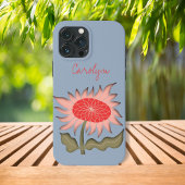  roze Retro 3D Zonnebloem Case-Mate iPhone Case