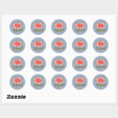  roze Retro 3D Zonnebloem Ronde Sticker (Vel)