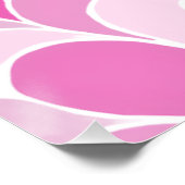 Roze Retro 60e Verjaardagsfeestje Perfect Poster (Hoek)