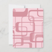 Roze Retro 60's 70's Abstracte Pattern Custom Name Notitiekaartje (Achterkant)