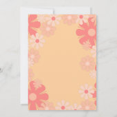  roze retro 60s 70s bloemen kaart (Achterkant)