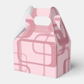 Roze Retro 60's Abstract patroon van 70's Bedankdoosjes (Achterkant)