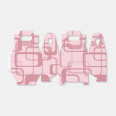 Roze Retro 60's Abstract patroon van 70's Bedankdoosjes (Uitgevouwen)