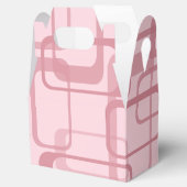 Roze Retro 60's Abstract patroon van 70's Bedankdoosjes (Geopend)