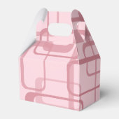 Roze Retro 60's Abstract patroon van 70's Bedankdoosjes (Voorkant Zijde)