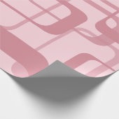 Roze Retro 60's Abstract patroon van 70's Cadeaupapier (Hoek)