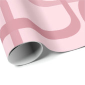Roze Retro 60's Abstract patroon van 70's Cadeaupapier (Rol Hoek)