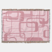 Roze Retro 60's Abstract patroon van 70's Deken (Voorkant)