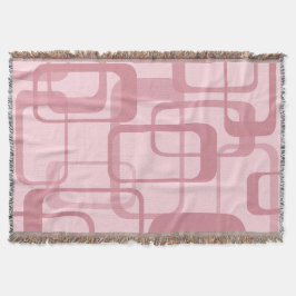 Roze Retro 60's Abstract patroon van 70's Deken