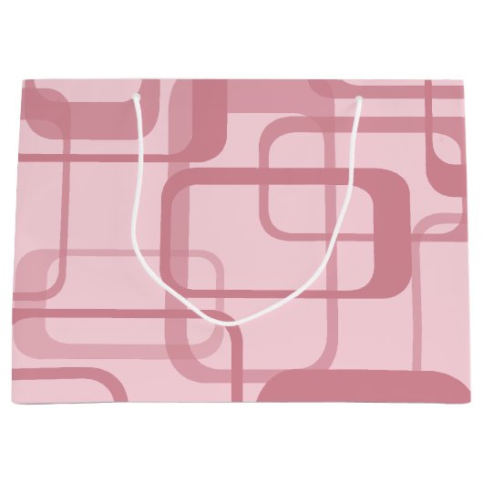 Roze Retro 60's Abstract patroon van 70's Groot Cadeauzakje (Voorkant)