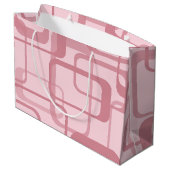 Roze Retro 60's Abstract patroon van 70's Groot Cadeauzakje (Achterkant Gekanteld)