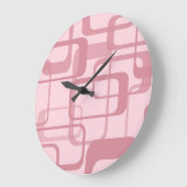 Roze Retro 60's Abstract patroon van 70's Grote Klok (Hoek)