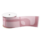 Roze Retro 60's Abstract patroon van 70's Satijnen Lint (Spoel)