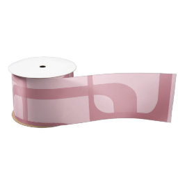 Roze Retro 60's Abstract patroon van 70's Satijnen Lint