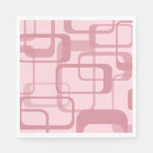 Roze Retro 60's Abstract patroon van 70's Servet (Voorkant)