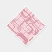 Roze Retro 60's Abstract patroon van 70's Servet (Hoek)