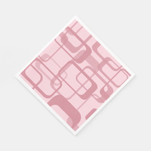 Roze Retro 60's Abstract patroon van 70's Servet (Hoek)