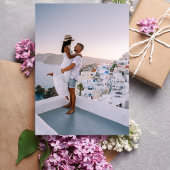 roze retro  70s bruiloft kaart