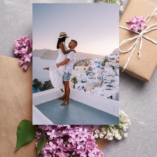 roze retro 70s bruiloft kaart