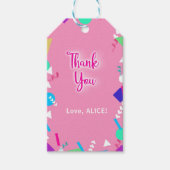 Roze Retro 80s Patroon Verjaardagscadeau Labels Cadeaulabel (Voorkant)