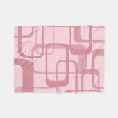 Roze retro Abstract patroon Fleece Deken (Voorkant (Horizontaal))