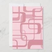 Roze retro Abstract patroon Kaart (Achterkant)