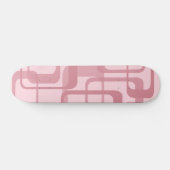 Roze retro Abstract patroon Persoonlijk Skateboard (Horizontaal)
