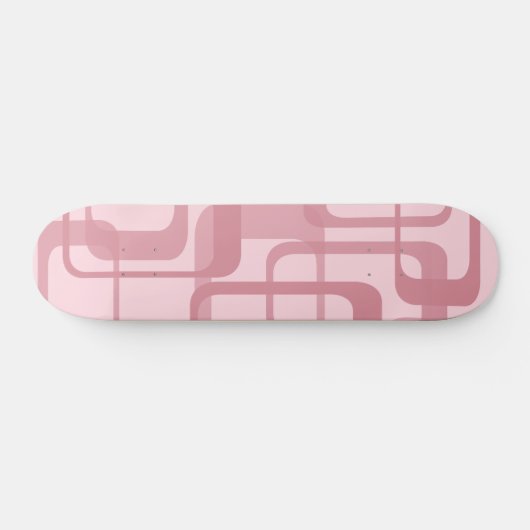 Roze retro Abstract patroon Persoonlijk Skateboard (Horizontaal)