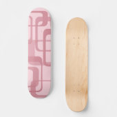 Roze retro Abstract patroon Persoonlijk Skateboard (Voorkant)