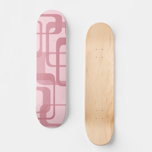 Roze retro Abstract patroon Persoonlijk Skateboard (Voorkant)