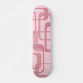 Roze retro Abstract patroon Persoonlijk Skateboard (Voorkant)
