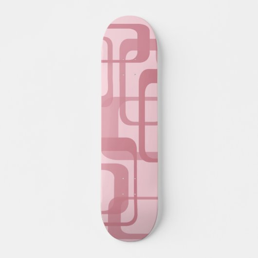 Roze retro Abstract patroon Persoonlijk Skateboard (Voorkant)