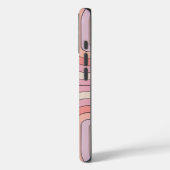 Roze Retro Arch Stripes Telefoonhoesje, Minimalist Case-Mate iPhone Case (Achterkant / Links)