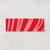 Roze Retro Baby shower registerkaart Mini Visitekaartje (Achterkant)