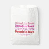 Roze Retro Bachelorette-feest Drunk in Love Bedankzakje (Voorkant)