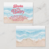 Roze Retro Beach Book Request Enclosure Kaart (Voorkant / Achterkant)