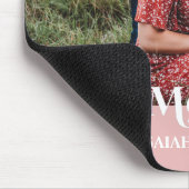 Roze retro Beste mam ooit aangepaste Afbeelding Muismat (Hoek)