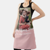 Roze retro Beste mam ooit aangepaste Afbeelding Schort (Insitu)