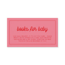 Roze Retro  Boeken voor baby aanvraagkaart