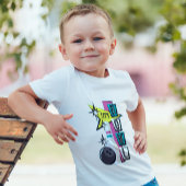 Roze Retro Bowling-ontwerp T-shirt