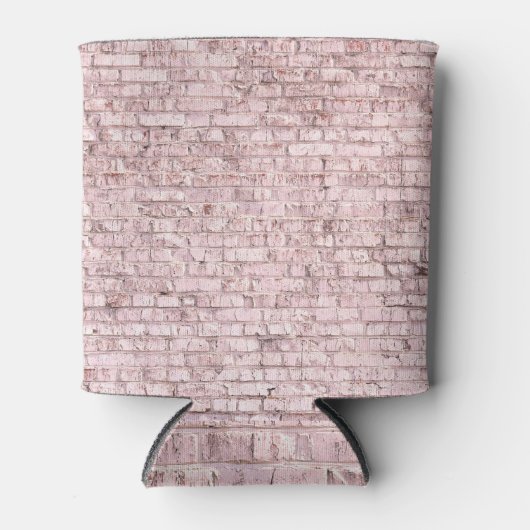 Roze Retro Brick: Verzadigd Abstract Blikjeskoeler (Voorkant)