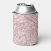 Roze Retro Brick: Verzadigd Abstract Blikjeskoeler (Blikje Achterkant)
