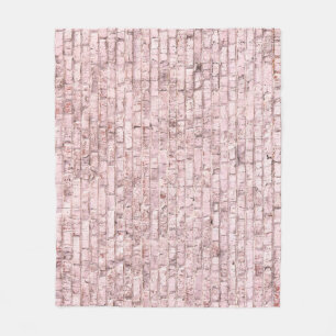 Roze Retro Brick: Verzadigd Abstract Fleece Deken