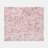 Roze Retro Brick: Verzadigd Abstract Fleece Deken (Voorkant (Horizontaal))