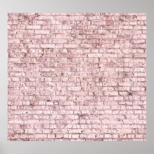 Roze Retro Brick: Verzadigd Abstract Poster (Voorkant)