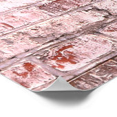 Roze Retro Brick: Verzadigd Abstract Poster (Hoek)