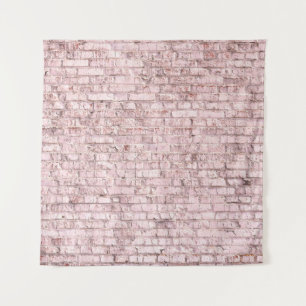 Roze Retro Brick: Verzadigd Abstract Wandkleed