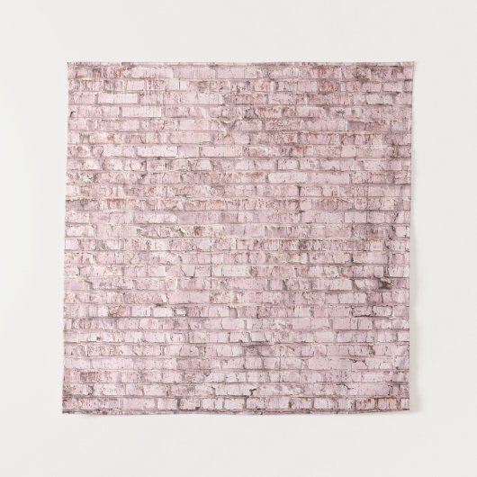 Roze Retro Brick: Verzadigd Abstract Wandkleed (Voorkant)