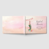 Roze retro bruidsshower gastenboek (Volledig)