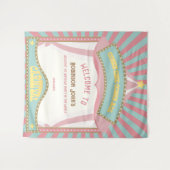 Roze Retro Carnaval verjaardag Achtergronden Wandkleed (Voorkant (horizontaal))